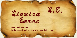 Miomira Barać vizit kartica